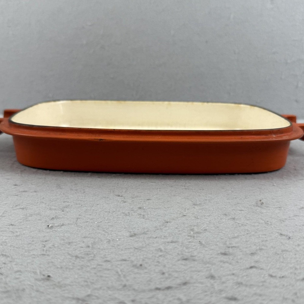 Dansk Orecast Rectangular Skillet Lid Baker Orange Quistgaard JHQ As-Is - Picture 7 of 13